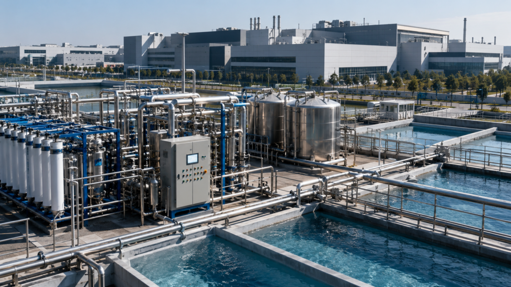 Veolia semiconductor fab water contracts highlight the growing role of ultrapure water treatment and recycling infrastructure in supporting reliable, high-volume chip manufacturing. Representative image.
