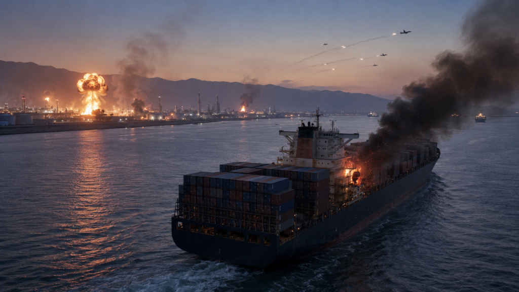 United States strikes on Iran escalate tensions after an attack on a commercial vessel and renewed threats to keep the Strait of Hormuz closed. Representative image.