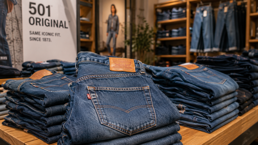 Representative image of denim apparel in a retail store as Levi Strauss & Co. raises fiscal 2026 guidance, dividend and margin outlook after a stronger second-quarter earnings beat.