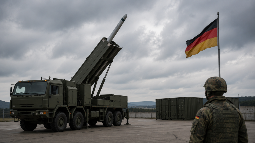 Representative image of a long range missile launcher in Germany as Berlin moves to buy United States Tomahawk missiles and ground based Typhon systems.