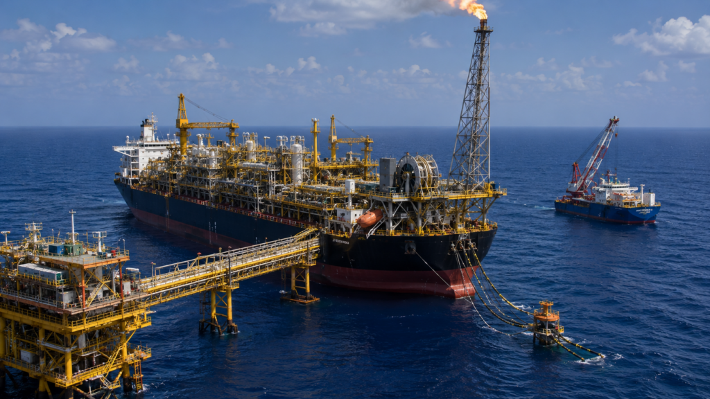 The $5.1 billion Greater PAJ Project offshore Angola will use a 95,000-barrel-per-day FPSO, 17 wells and shared cross-block infrastructure to help sustain the country’s deepwater oil and gas production. Representative image.