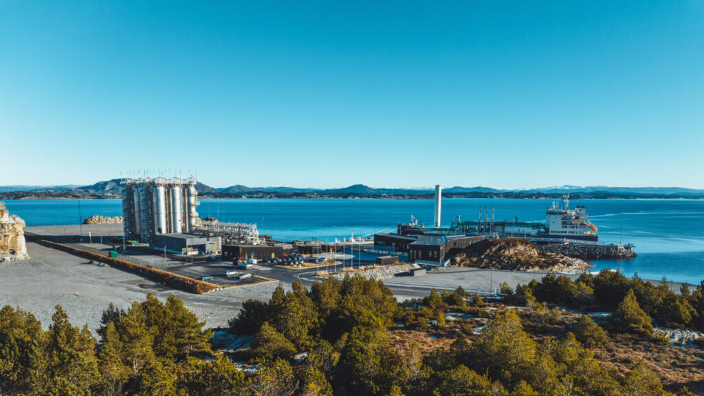 The Northern Lights CCS Project terminal in Øygarden, Norway, where liquefied CO₂ is received before offshore storage as the network expands toward more than 5Mtpa capacity by 2028.