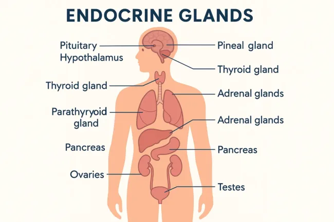 How do endocrine glands control your body’s internal functions