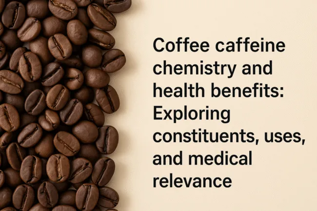 Coffee caffeine chemistry and health benefits Exploring constituents, uses, and medical relevance