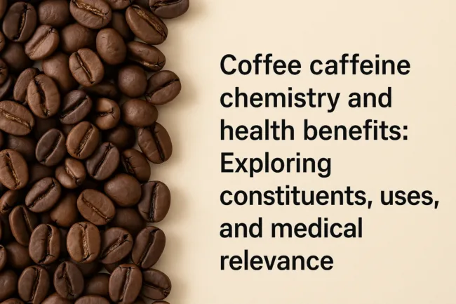 Coffee caffeine chemistry and health benefits Exploring constituents, uses, and medical relevance