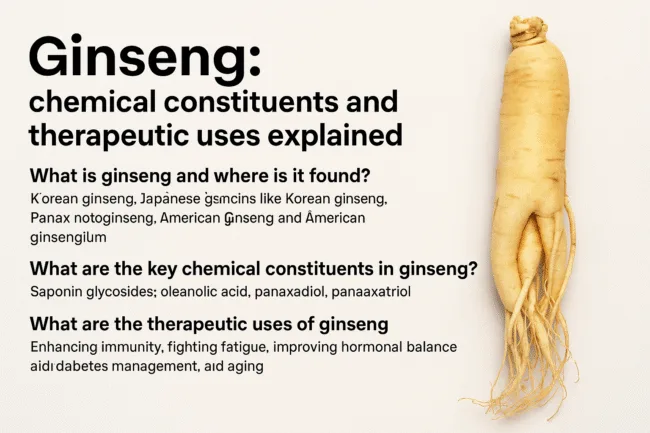 Ginseng chemical composition and proven health benefits how it works in the human body