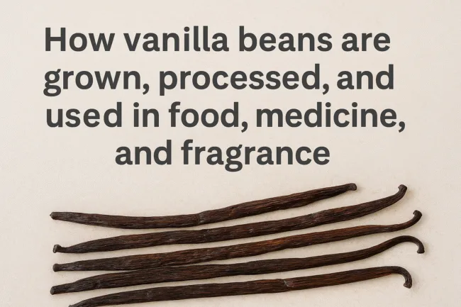 How vanilla beans are grown, processed, and used in food, medicine, and fragrance