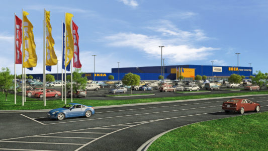 Rendering of IKEA Oak Creek store