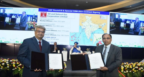 DSF-III bid round - ONGC signs contracts to develop six small fields off Indian coast