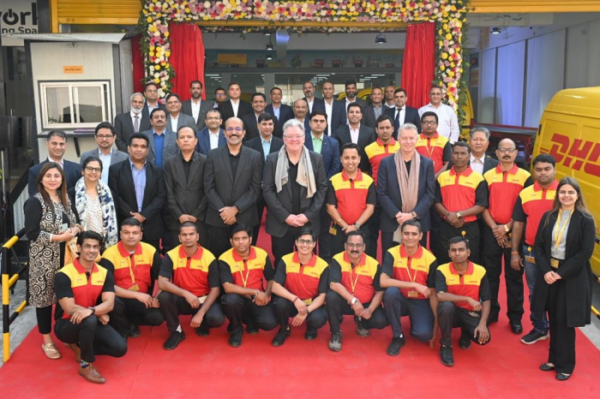 DHL Express CEO John Pearson launches Faridabad service center.