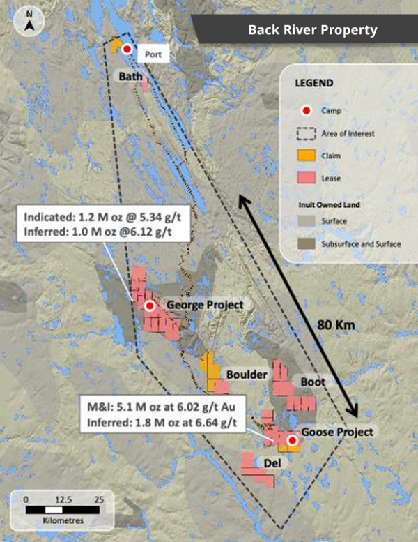 Canadian mining company B2Gold to acquire Sabina Gold & Silver, the owner of Back River Gold District, for $824m