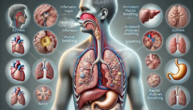 Symptoms and serious complications of asthma, and the importance of effective management to prevent health crises.