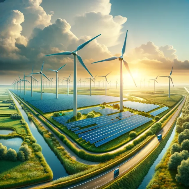 Eneco to Construct Its Largest Solar Farm Under Wind Turbines in Woensdrecht, Brabant