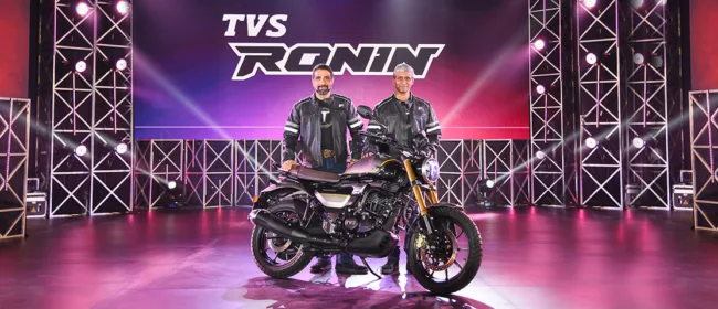 TVS Motor Company introduces the TVS RONIN, its first modern-retro motorcycle, in Colombia