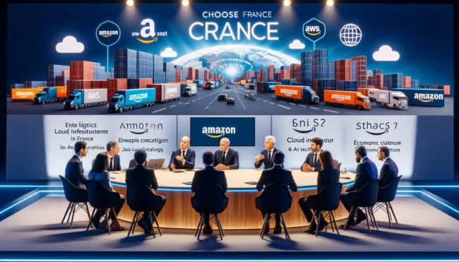 Amazon announces a €1.2 billion investment in France at the Choose France Summit, creating over 3,000 jobs and enhancing AWS cloud and logistics infrastructure.