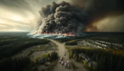 Over 6,600 residents of Fort McMurray have been evacuated as a growing wildfire threatens the community.