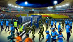 Heightened security measures in place for the India vs Pakistan T20 World Cup match in New York amid terror threats.