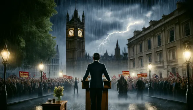 UK Prime Minister Rishi Sunak stuns nation with early election call in dramatic downpour