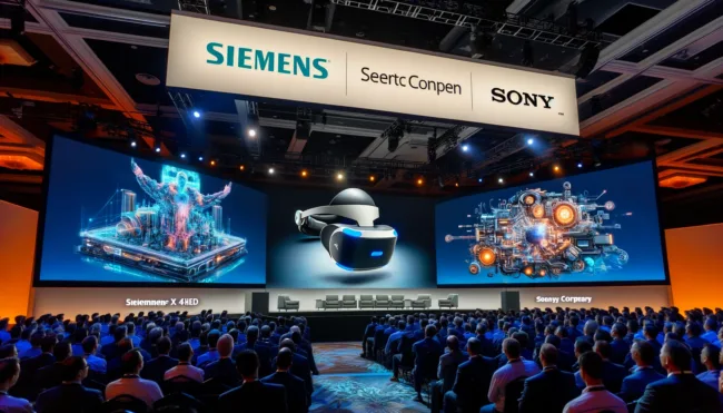 Siemens and Sony Corporation partner to introduce an innovative XR solution combining Siemens Xcelerator software and Sony's SRH-S1 HMD, launching in late 2024.