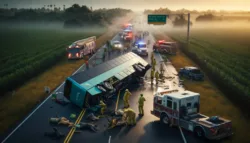 Eight killed and thirty-eight injured in a tragic bus crash in central Florida.