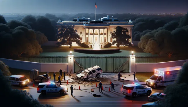 A driver died after a car crashed into the White House perimeter gate. The US Secret Service is investigating the incident.