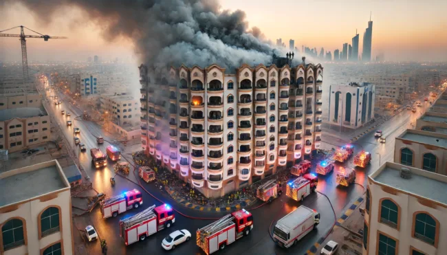 Tragic Fire in Kuwait Claims Lives of Over 40 Migrant Workers, Injuring Dozens