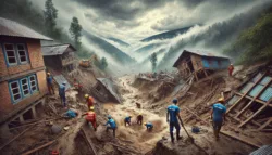 Nine dead, including three children, as catastrophic landslides sweep through Nepal's mountainous regions