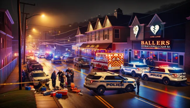 Two dead, seven injured after late-night shooting at a Pittsburgh suburb bar. Authorities seek witnesses.