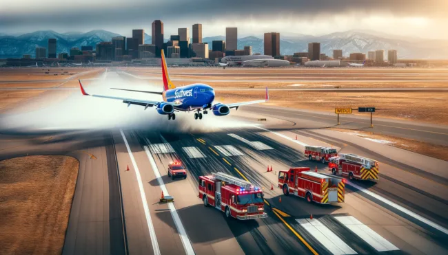 Southwest Airlines Flight 225 made a safe emergency landing in Denver after a mid-air tire blowout