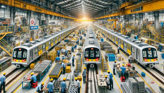 Titagarh Rail Systems Limited starts trainset production for Bangalore Metro's Yellow Line project, showcasing advanced manufacturing capabilities and enhancing urban connectivity.