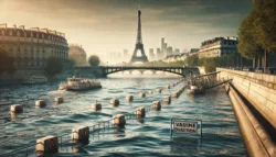 Paris 2024 triathlon event in the Seine River cancelled over water quality concerns. Heavy rains and E. coli levels delay swimming plans for the Olympics.