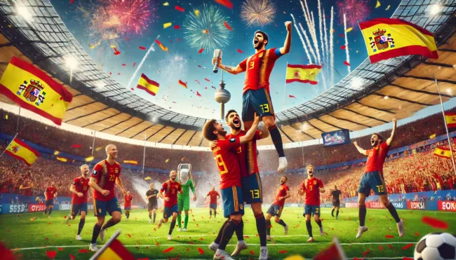 Spain triumphs with a historic fourth European Championship win, edging out England 2-1 in a riveting final