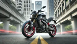 Artistic representation of the all-new 2024 TVS Apache RTR 160 Racing Edition—where cutting-edge technology meets racing heritage