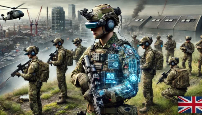 UK soldiers test next-gen body-worn technology, enhancing battlefield advantage with laser detection, drone control, and real-time data integration