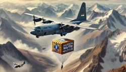 Representative image: The Indian Air Force and the Indian Army have successfully executed a landmark operation, marking the first-ever para-drop of the Aarogya Maitri Health Cube at an altitude of 15,000 feet.