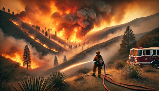 Representative image - Explosive Line Fire forces mass evacuations in San Bernardino County, California, as extreme heat fuels uncontrolled wildfire growth.