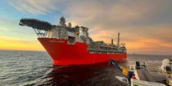 The Johan Castberg FPSO is securely anchored in the Barents Sea, with production expected to start in Q4 2024