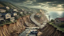 Representative image - California's emergency declaration for Rancho Palos Verdes amid accelerating landslides threatening homes and safety.