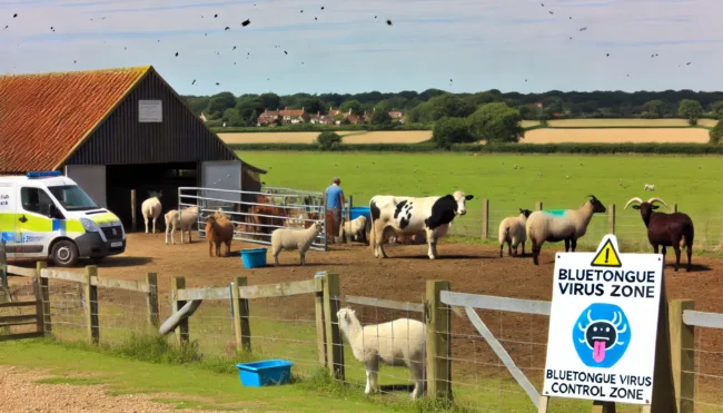 Bluetongue virus outbreak prompts restricted zone in Norfolk and Suffolk