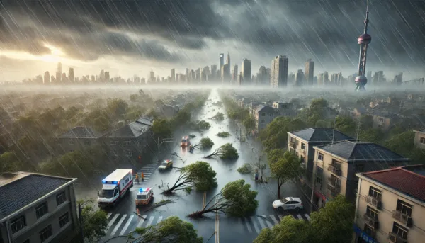 Shanghai crumbles as most powerful typhoon in 75 years brings city to its knees