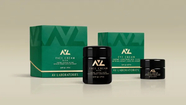 AV Laboratories' Face Cream Rich and Advanced Eye Cream are designed to redefine luxury skin longevity with cutting-edge molecular skin care technology.