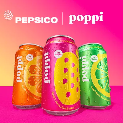 PepsiCo is acquiring prebiotic soda brand Poppi for $1.95 billion, expanding its portfolio with functional beverages.