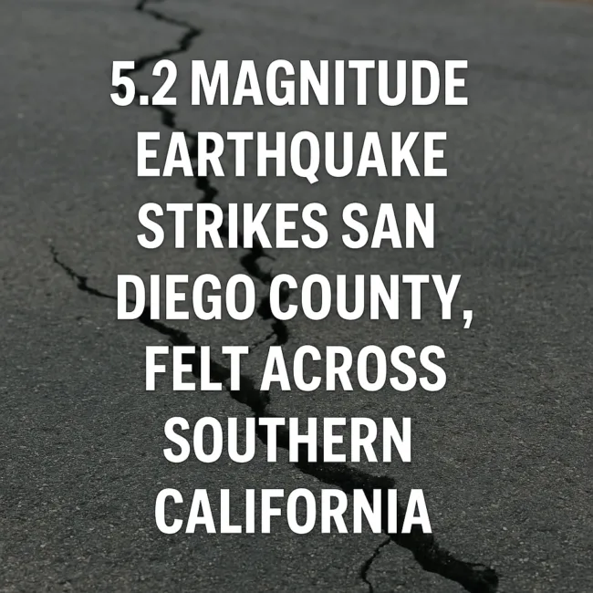 5.2 magnitude earthquake strikes San Diego County, felt across Southern California