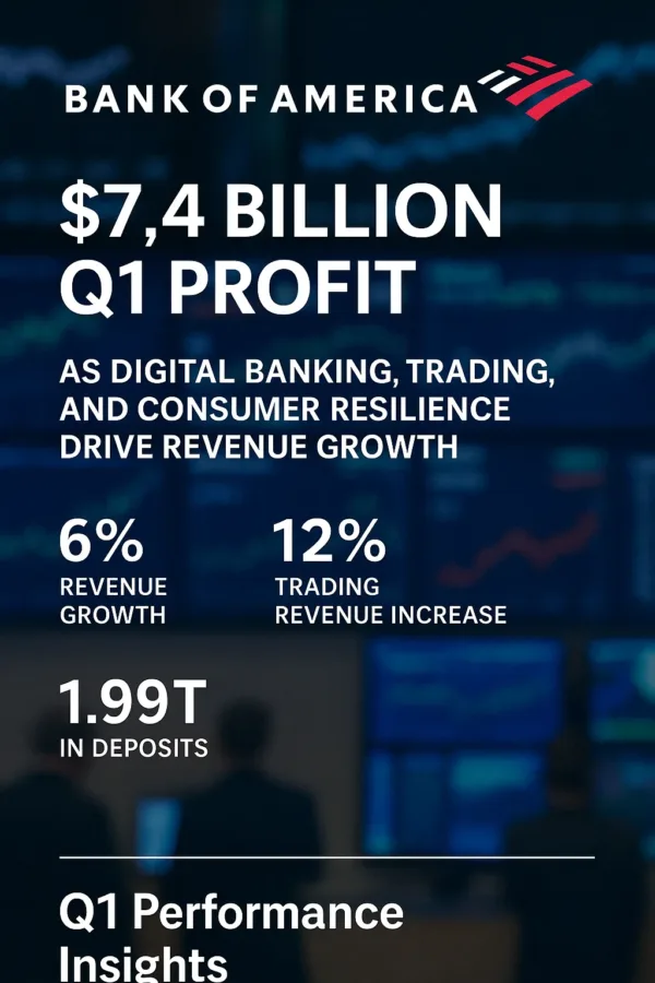 Bank of America Q1 earnings rise to $7.4 billion as net interest income and trading revenue strengthen