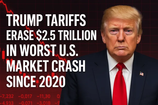 Trump tariffs erase $2.5 trillion in worst US market crash since 2020