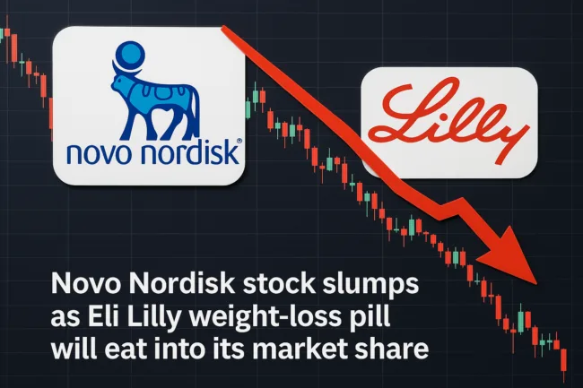 Novo Nordisk stock falls on concerns over Eli Lilly’s new weight-loss pill and shifting obesity drug market