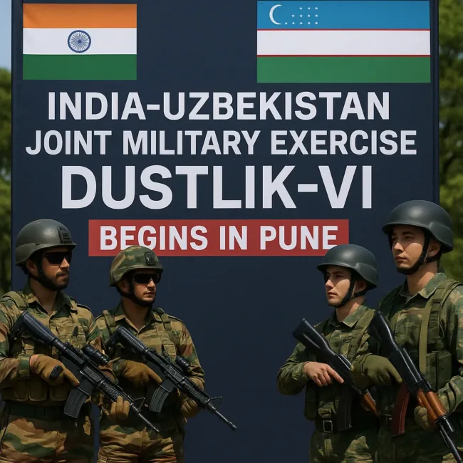 India-Uzbekistan Joint Military Exercise DUSTLIK-VI Begins in Pune With Focus on Counterterrorism Operations