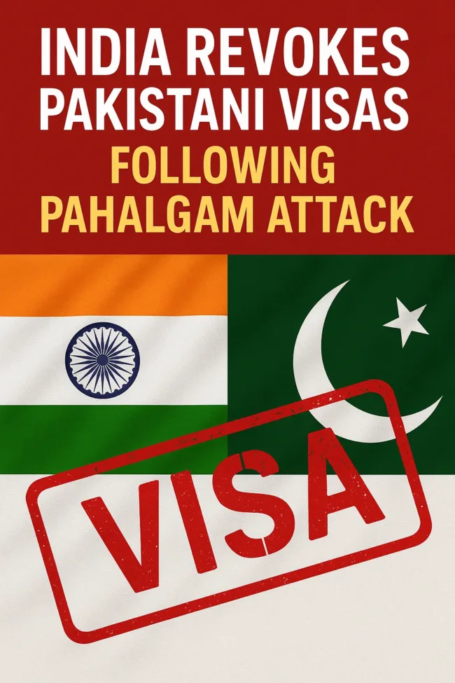 India Halts Visas for Pakistani Nationals Following Pahalgam Terror Attack