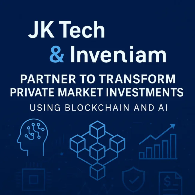 JK Tech partners with Inveniam to digitize private markets using AI and blockchain