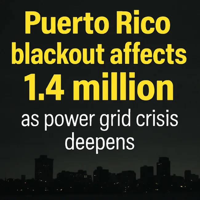 Puerto Rico blackout affects 1.4 million as power grid crisis deepens